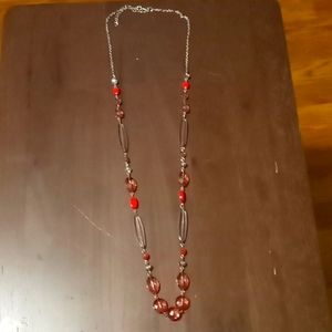 Pink and clear necklace